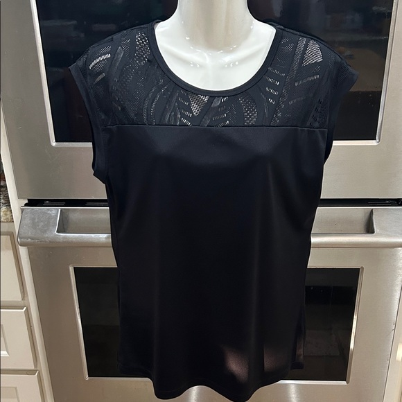Chic Black Lace Women's Blouse - Picture 1 of 11